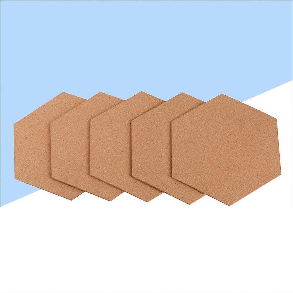 5PCS Rubber Board Hexagonal Board Cork Board
