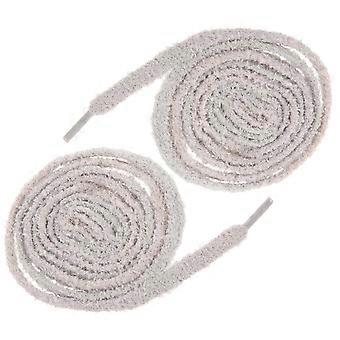 Grijze pluche platte veters om te knopen, 1 paar brede outdoor casual schoenaccessoires