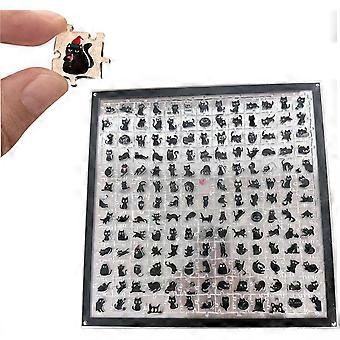 Niedliches Acryl-Puzzle mit schwarzer Katze und kniffligen Alien-Formen – Katzenalltag – Einzigartiges Geburtstagsgeschenk