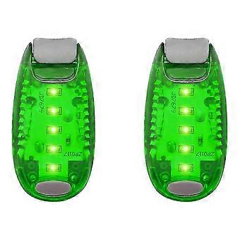 2 Led-veiligheidslichten Clip op zicht hardlopen joggen wandelen