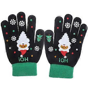 Touch Screen Finger Gloves Warm Thick Knitted Gloves 1Pair for Women