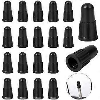 15 pcs Bicycle Valve Caps in Plastic, Dust Covers in Black, French Style, Valve Caps for Bicycle Valves, Dust Cover [XR]