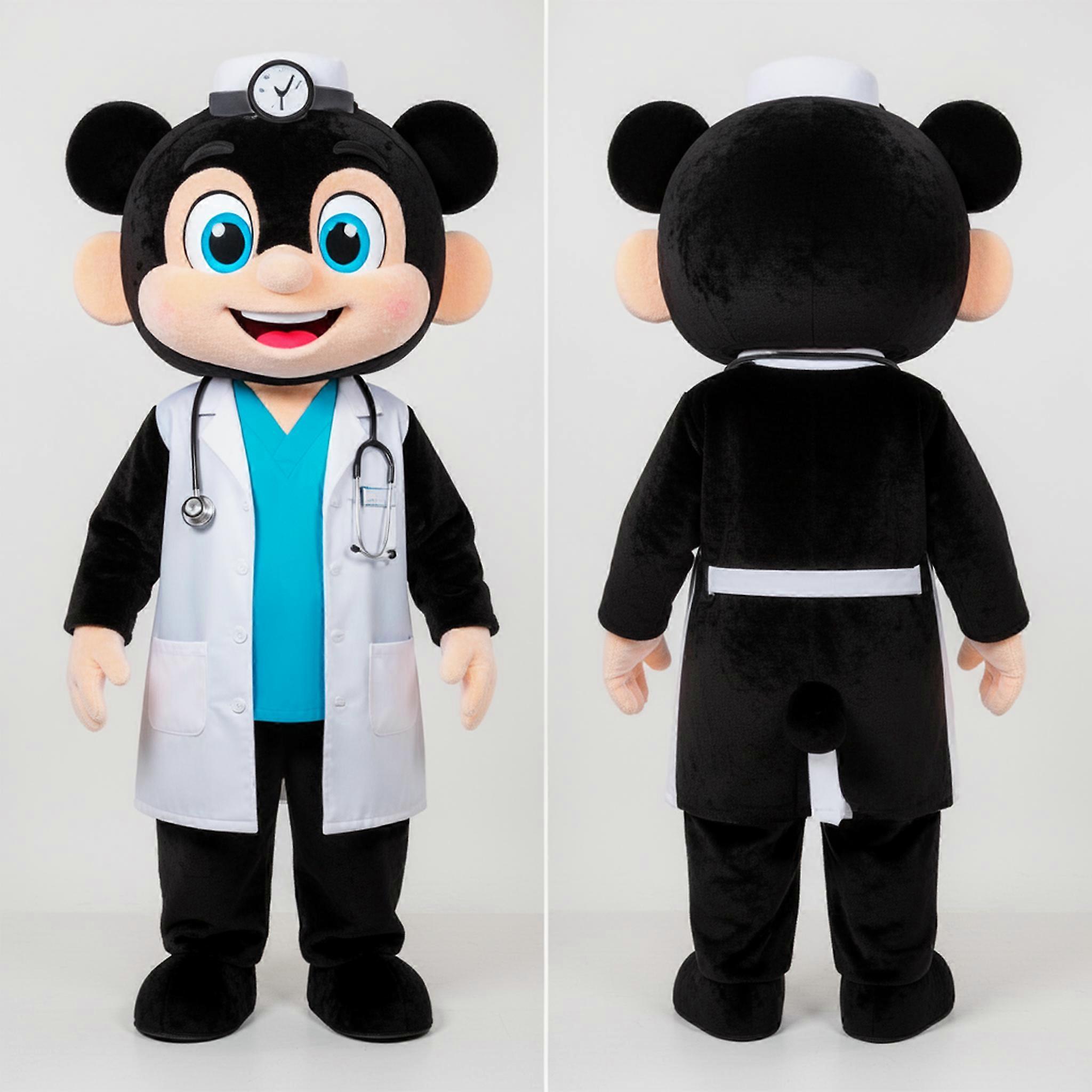 MASTICOT Black Rounded Doctor Mascot