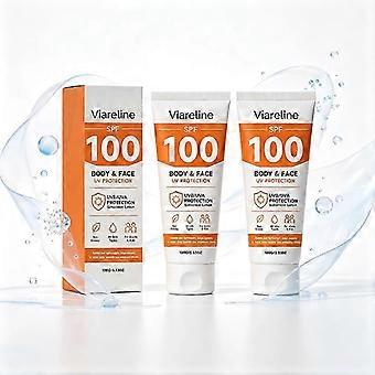 Broad Spectrum SPF100 Sunscreen Lotion for Face & Body, Oil-Free Lightweight Sun Protection Cream, Oxybenzone Free, Suitable for Sensitive Skin, 100g&