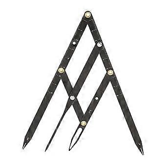 1pc Sliding Three Point Stainless Steel Eyebrow Ruler Golden Ratio Guide