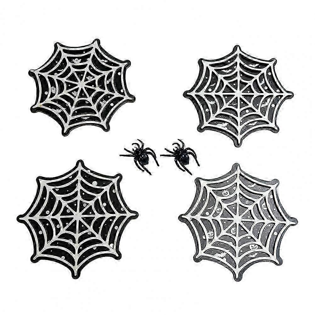 Spider Web Pine Coasters Anti-slip Thermal