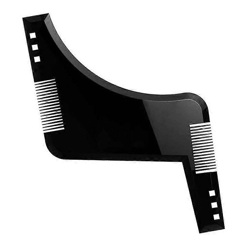 Plastic Beard Styling Shaping Comb Shaper Stencil Shaving Template Tool Men(2pcs, black)