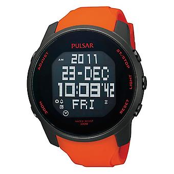 Pulsar sports Quartz Digital Man Watch with PQ2013X1 Rubber Bracelet