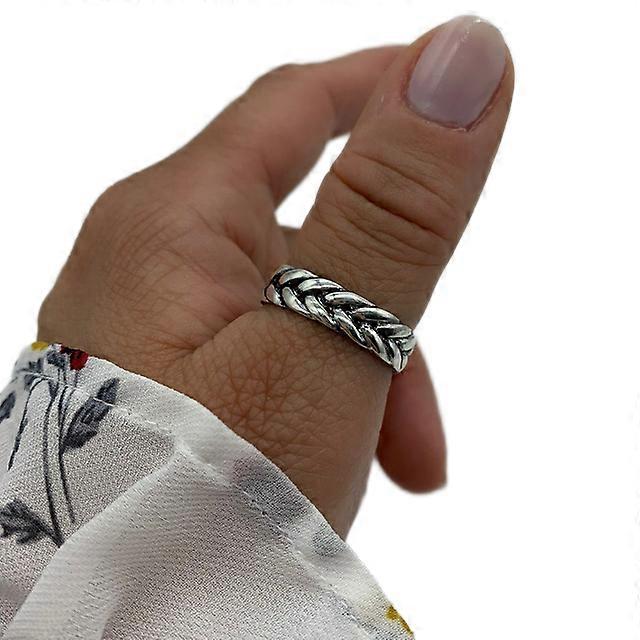 Simple Braid Silver Open Band Celtic Ring Design