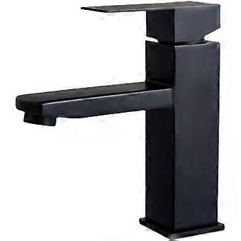 Matte Black Basin Mixer Tap, Single Lever Black Bathroom Sink Taps, with Lead-free Water.