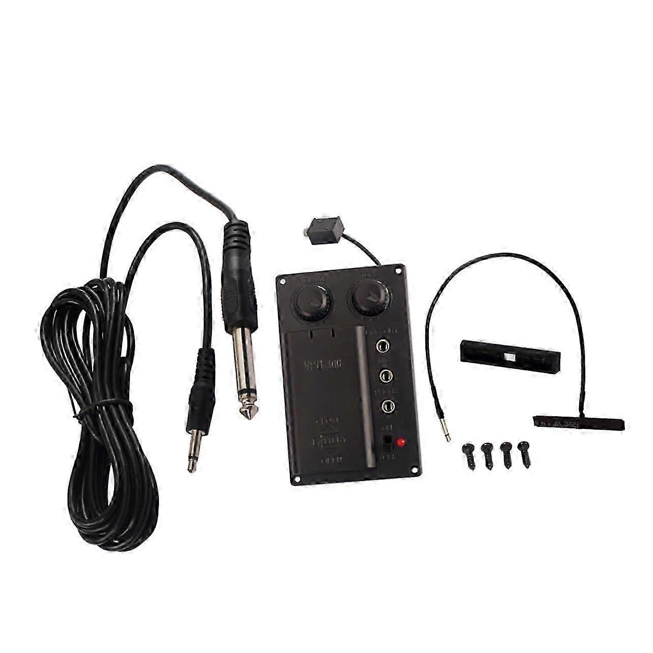 Violin Pickup with Preamp Noise Reduction EQ Control Mute Function for Stage and Studio