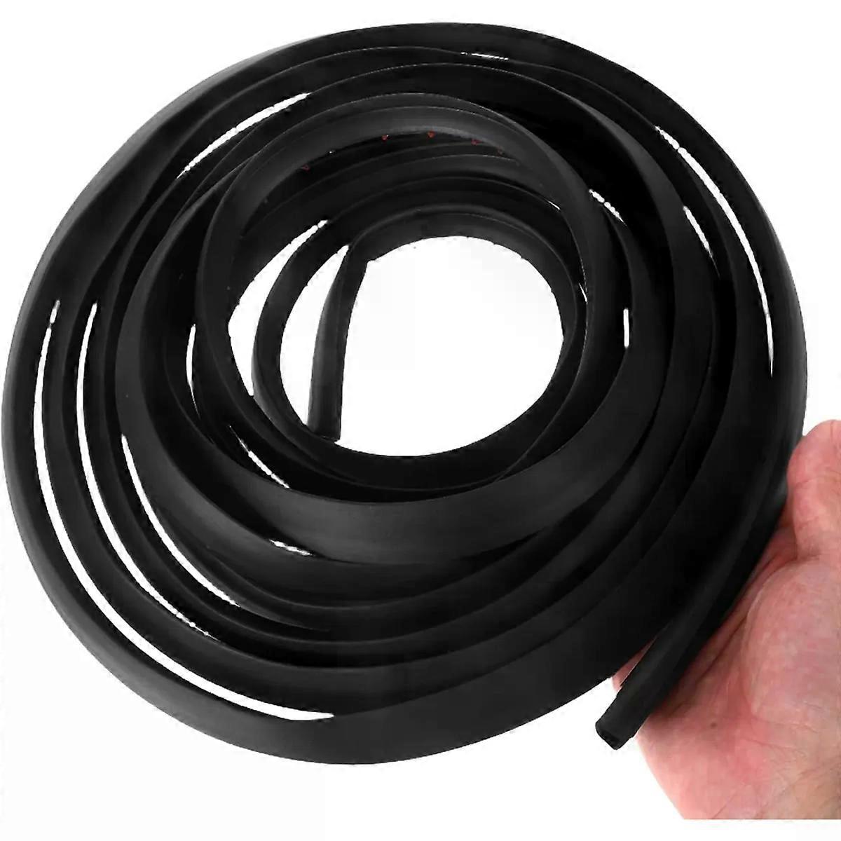 Cable Wire Hider 5m Roll, Adjustable Black Rubber Sleeve