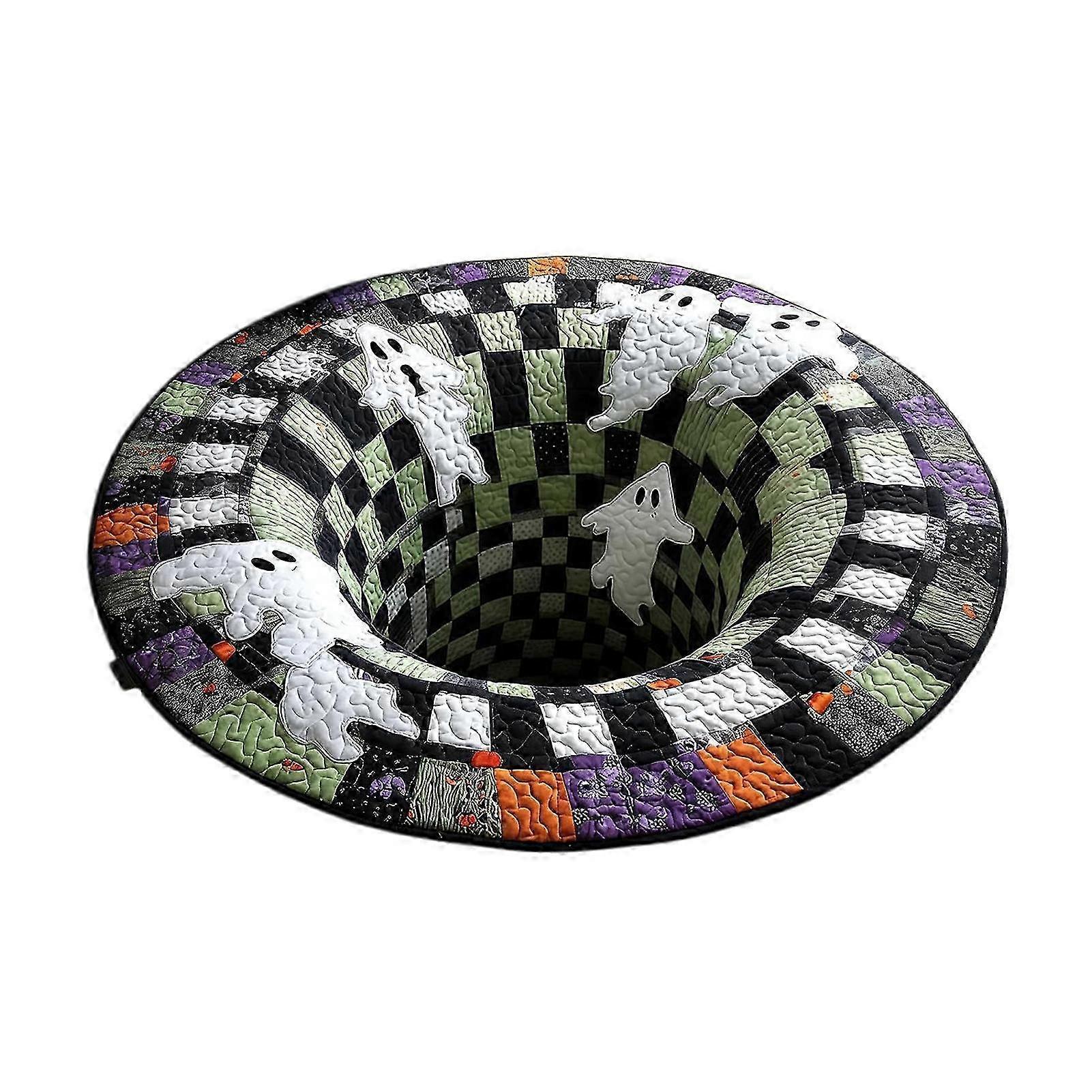 3D Skeleton Vortex Halloween Rug