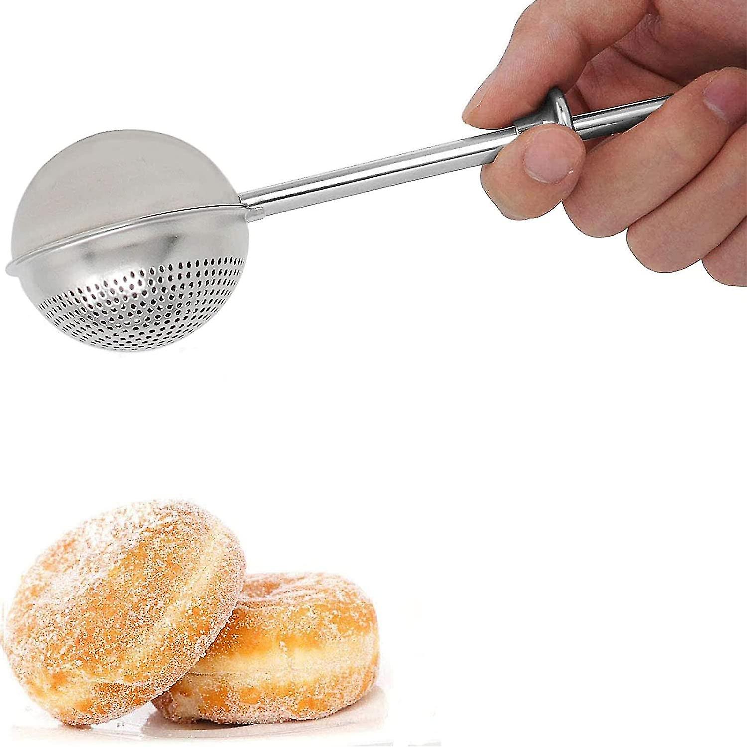 Baking Flour Duster 304 Stainless Steel Powdered Sugar Shaker Duster Flour Sieve