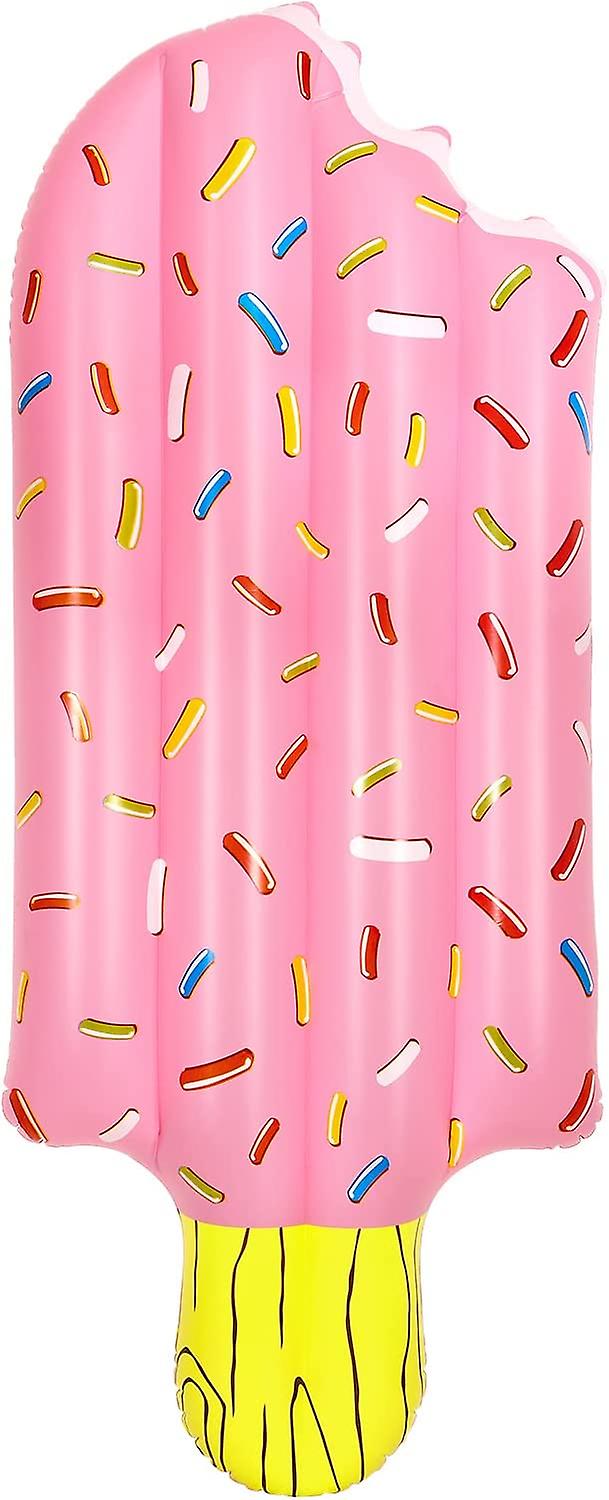 Inflatable Floating Row, Ice Cream Popsicle Float Raft Swimming Pool Float Bed Summer Beach Lounger Water Fun Party Supply