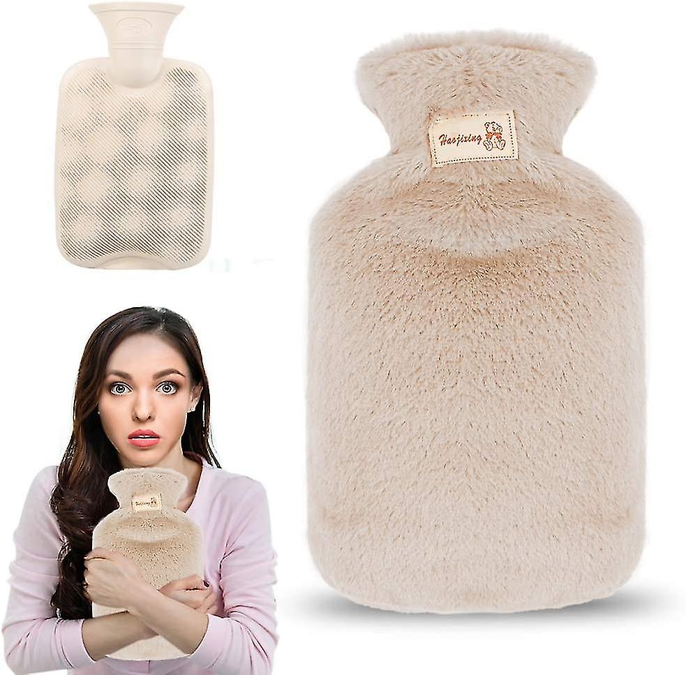 Varmvattenflaska med plyschskydd