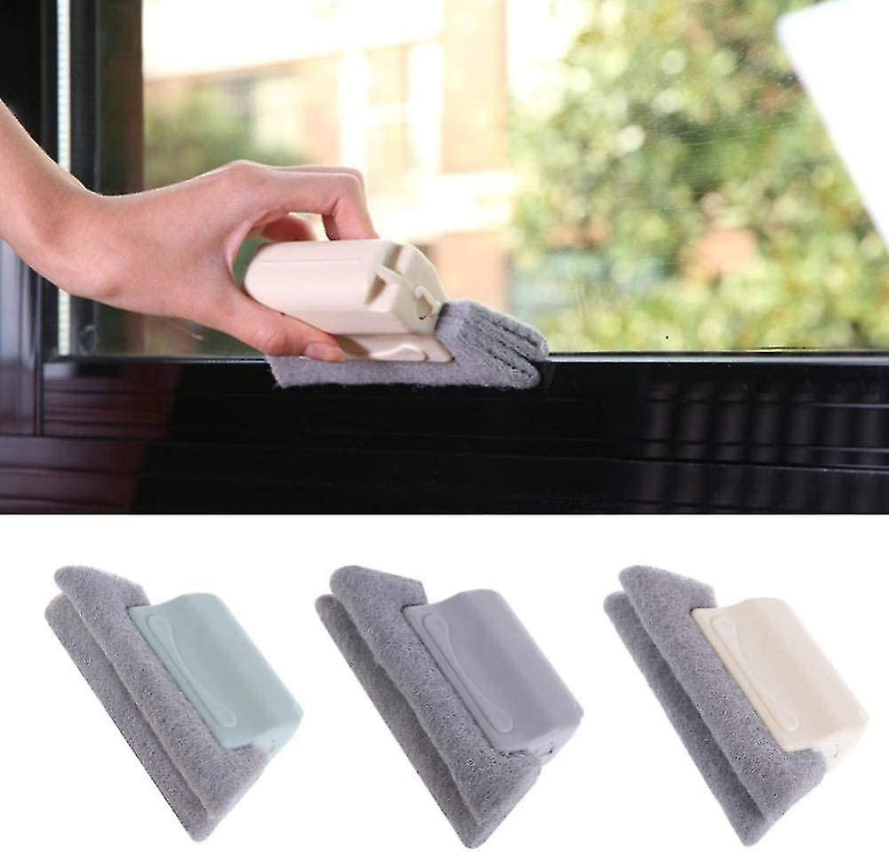 Window Door Rail Cleaning Brush, Gap Groove Slide Kit, Kitchen Cleaner, Magic Window Cleaning Brush, Quick Cleaning Of All Corners And Gaps, 3-part Cr