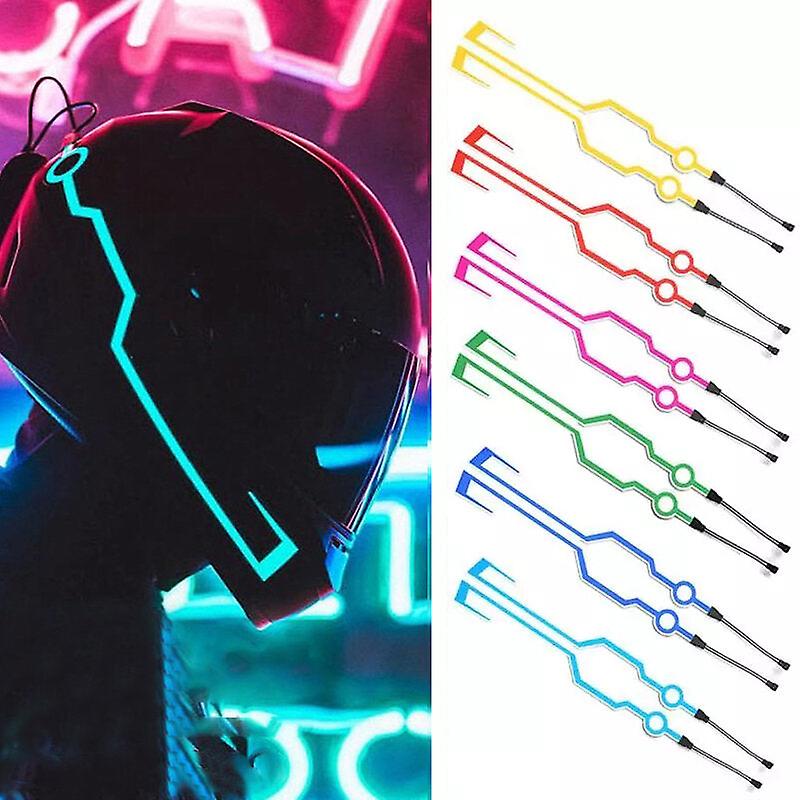 2 Adet Su Geçirmez Bisiklet Kask Işık Sürme Sinyali El Şerit Yanıp Sönen Led Dayanıklı Kit Bar Diy Bisiklet Kask Şerit Işık