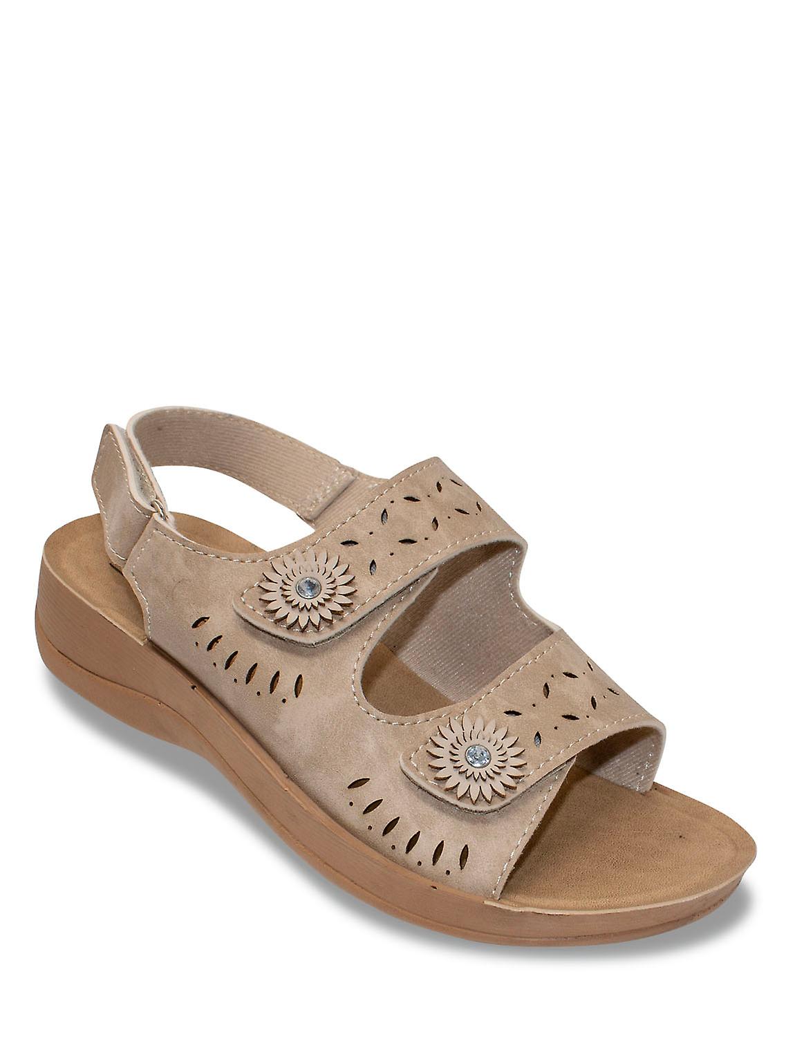 Jo & Joe | Ladies | Twin Touch Fasten Sandal Grenada – Lightweight Adjustable Comfort Walking Sandals with Cushioned Footbed
