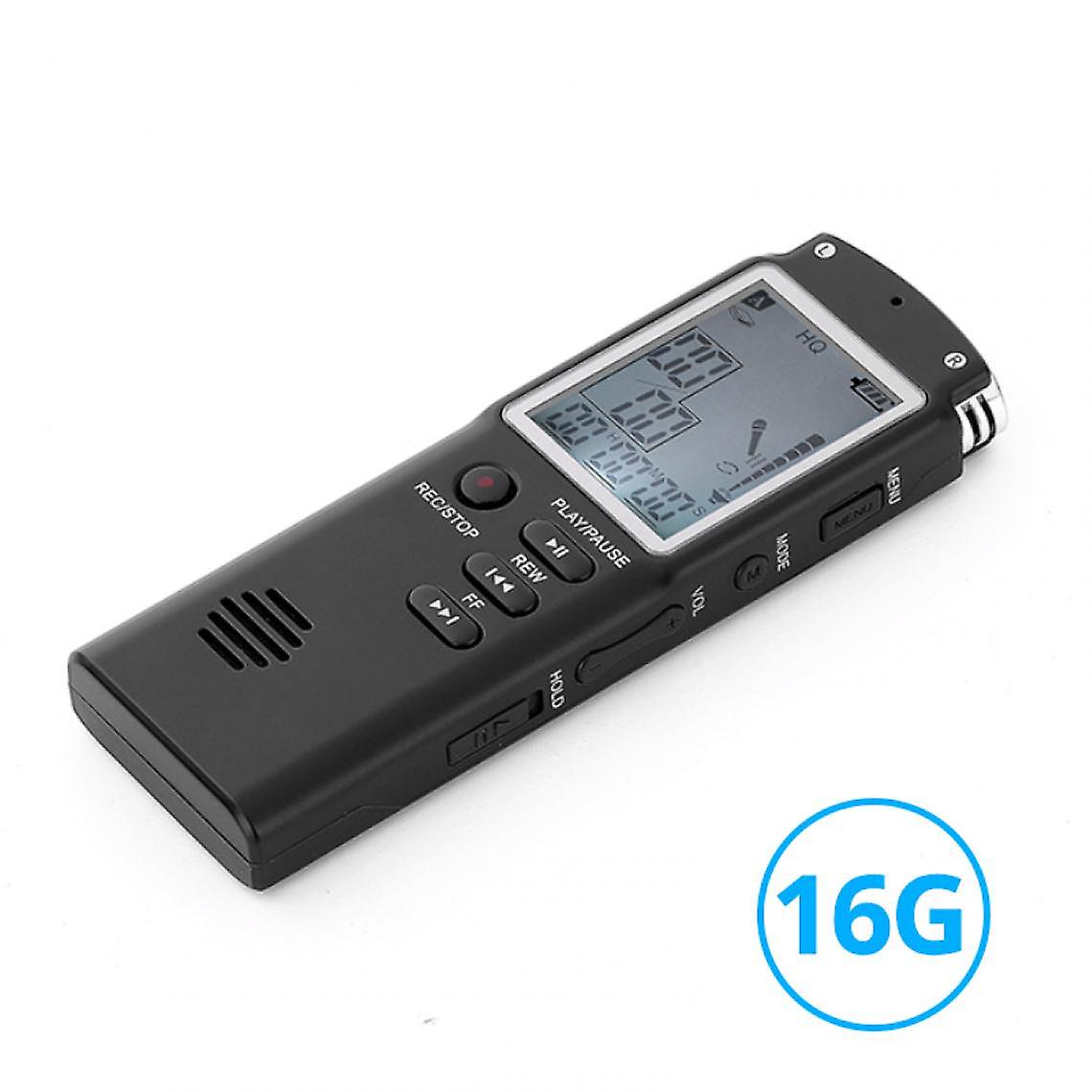 16gb Voice-activated Digital Audio Recorder, Usb Pen, 70 Hours Uninterrupted Recording, Pcm Support, Tf Card | Digital Tape Recorder(black)