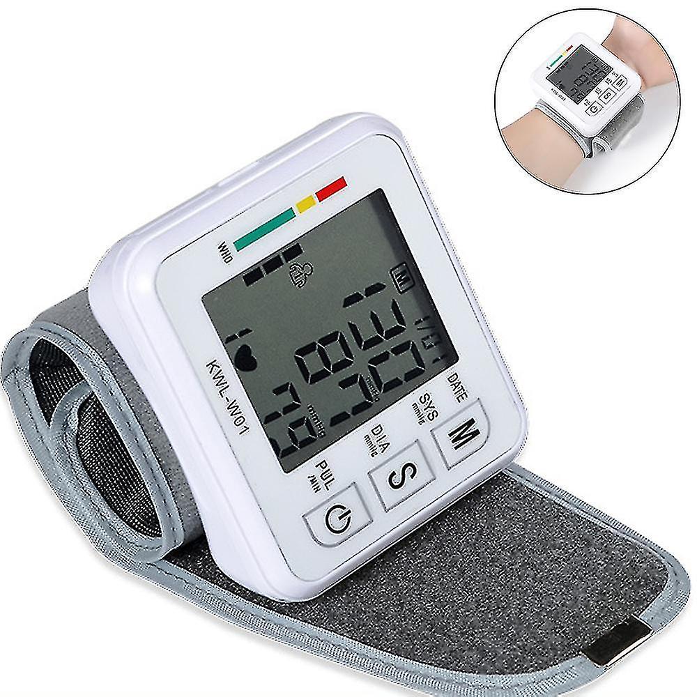 1 Pcs Automatic Wrist Blood Pressure Monitor, Blood Pressure Cuff with Large Backlight Lcd Display-b