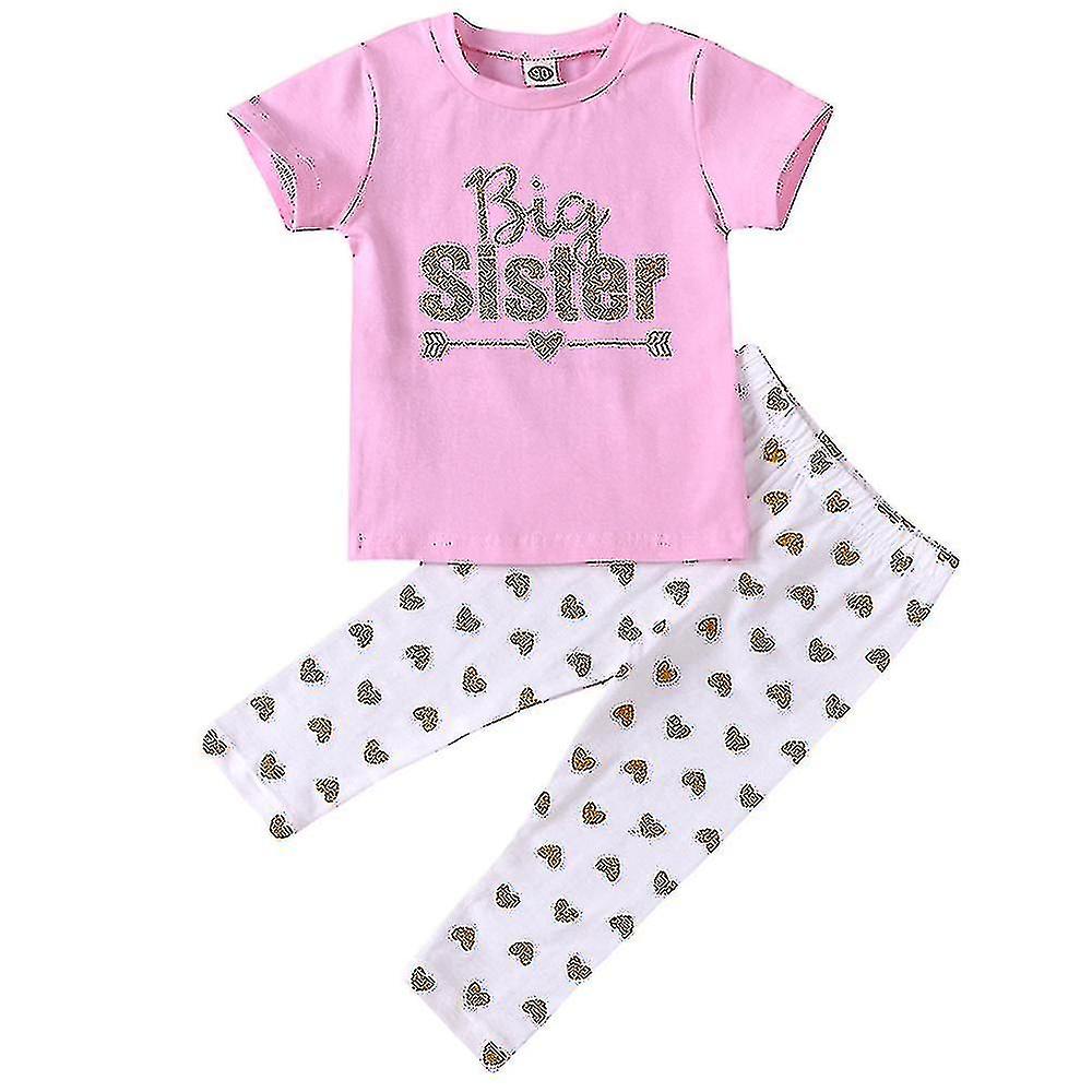 Barn Flickor Stora Toppar Byxset Outfit Kläder