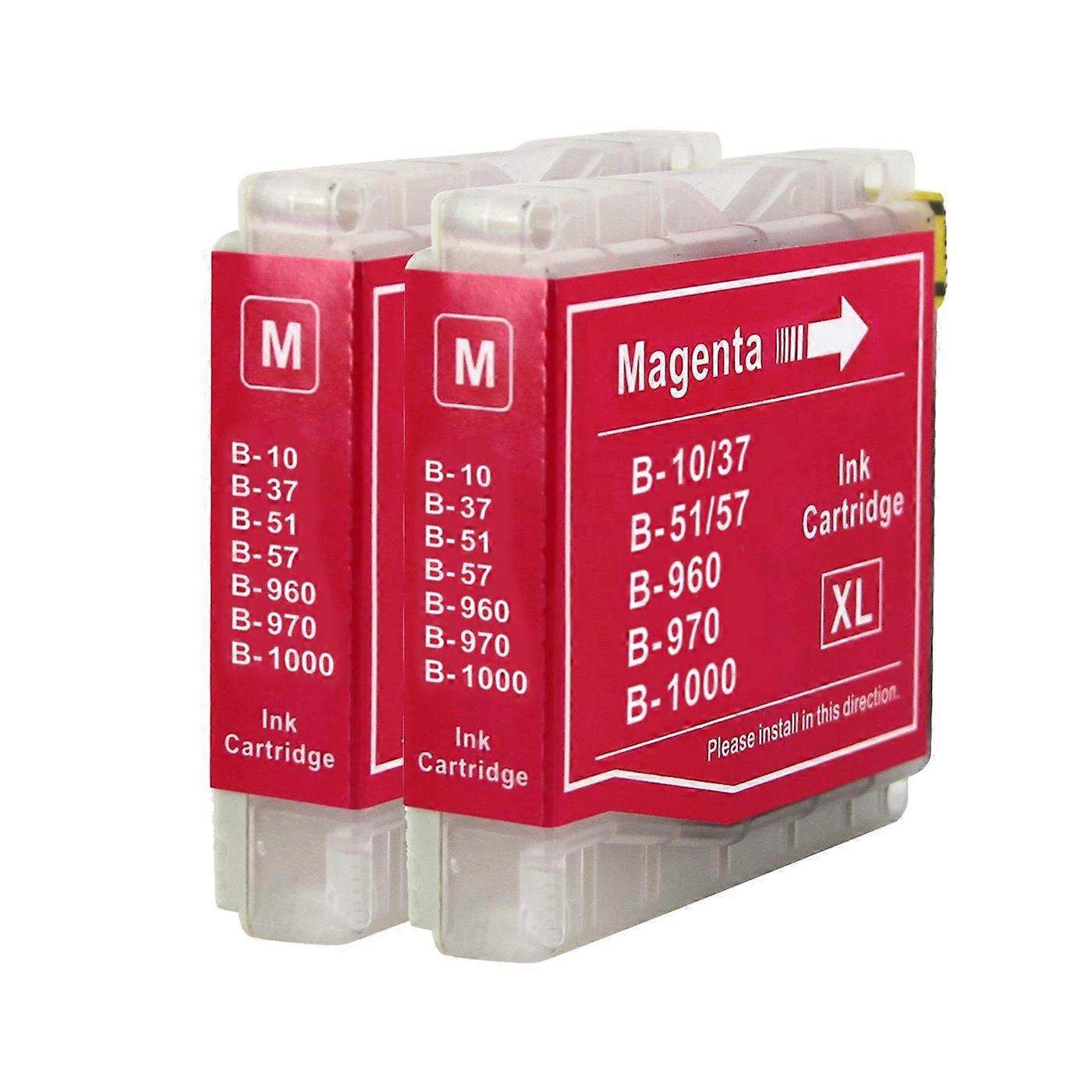 Go Inks Kompatible LC970M & LC1000M Tintenpatrone, 2er Pack, Magenta für Brother Drucker