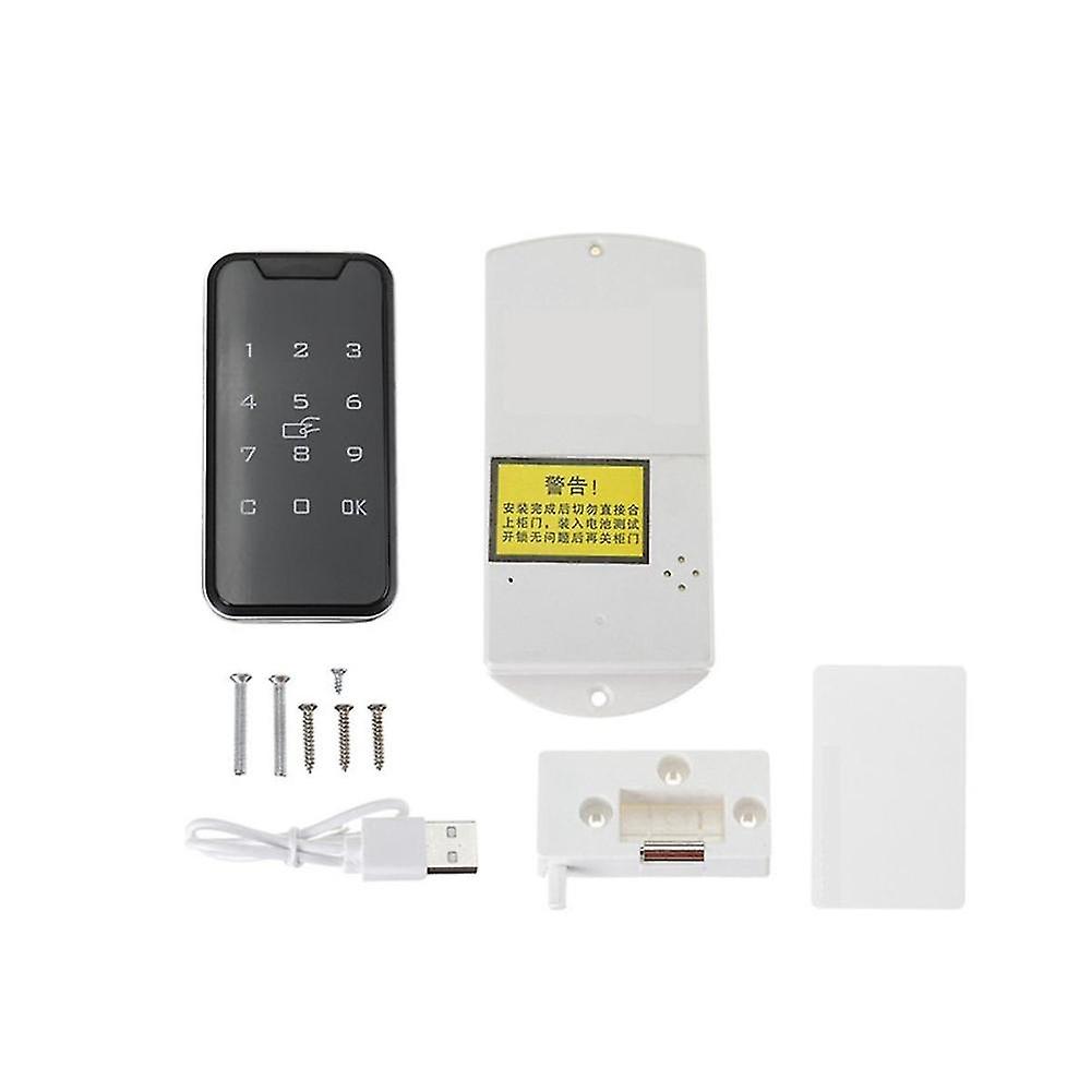 Electronic Cabinet Lock, Smart Digital Id Password Keyless Lock Touch Keypad Electronic Wardrobe Fi