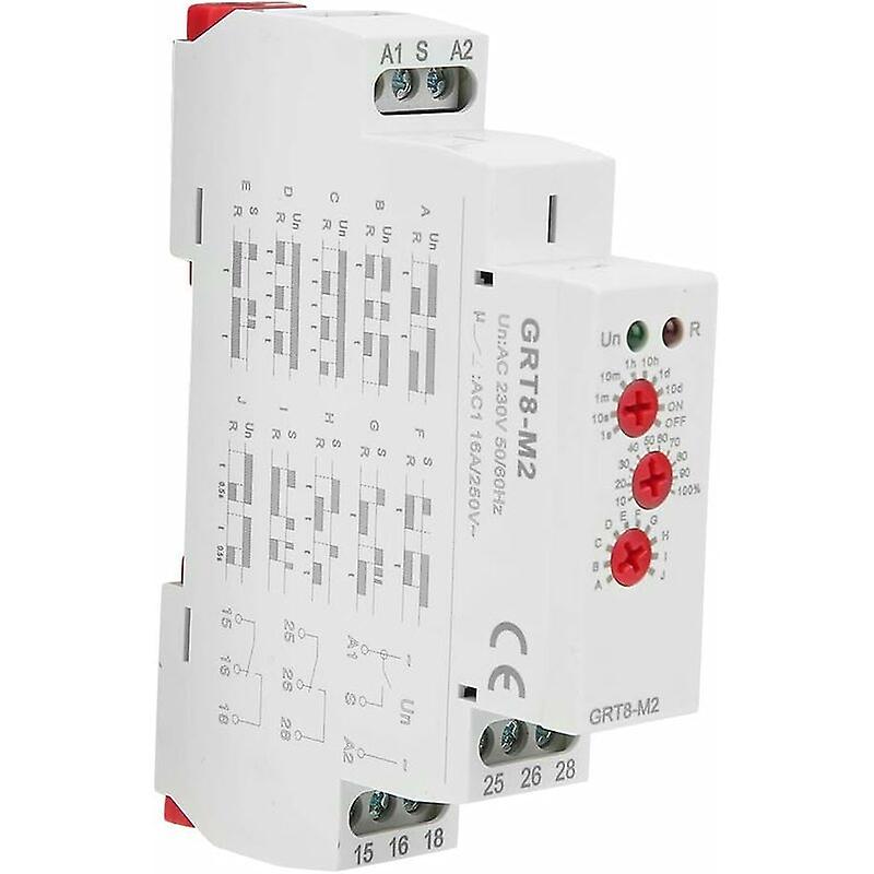 GRT8-M2 AC 220V 10 Function Multifunction Timer Relay for DIN Rail Mounting