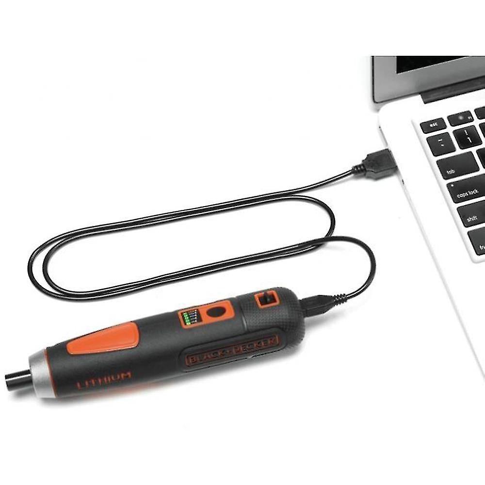 Black Decker Bd40k4 4volt Li-ion Smart Rechargeable Screwdriver + 4 Piece Screwdriver Bit