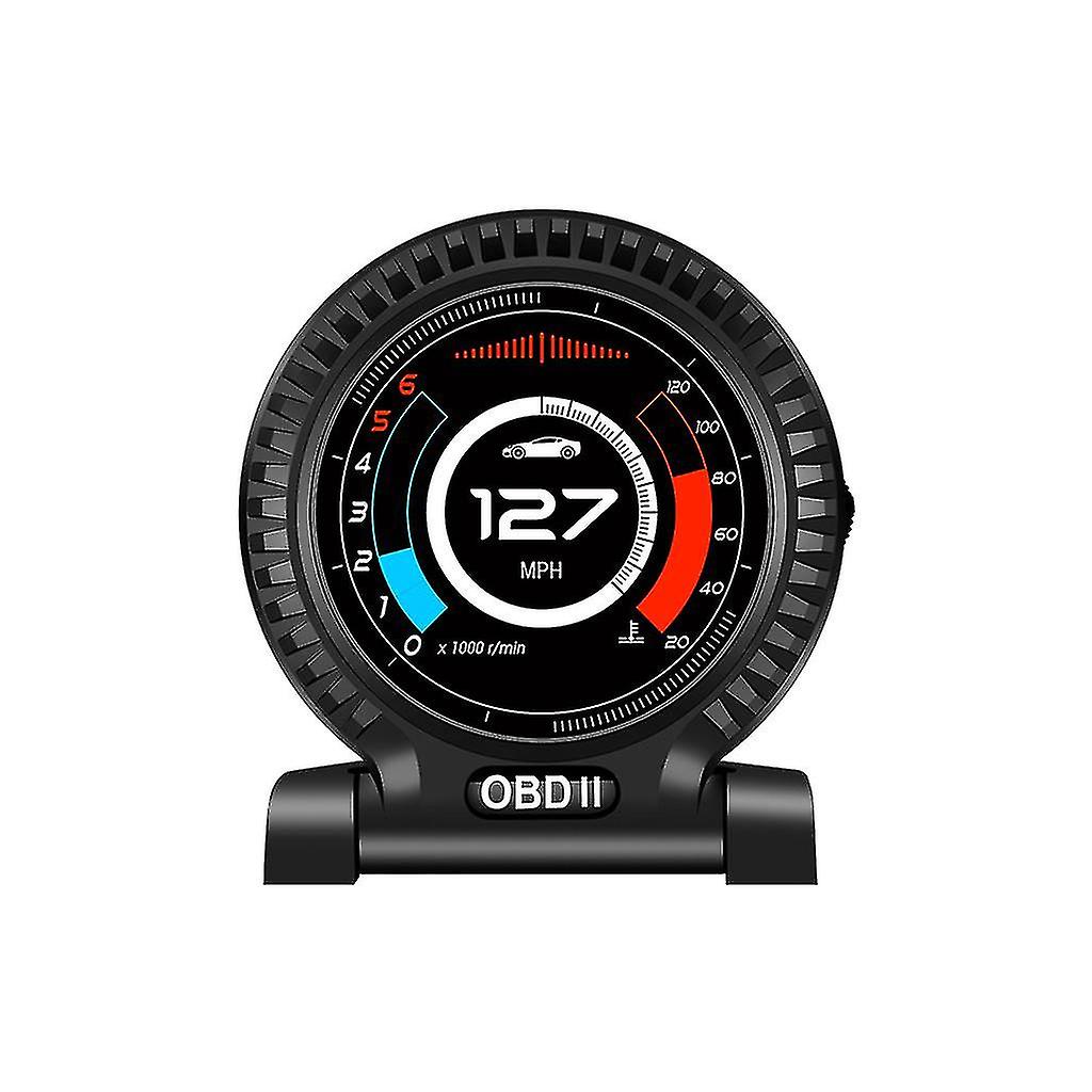 Hud Car Obd2 Head-up Water Temperature Low Voltage Alarm Lcd Code Meter Display