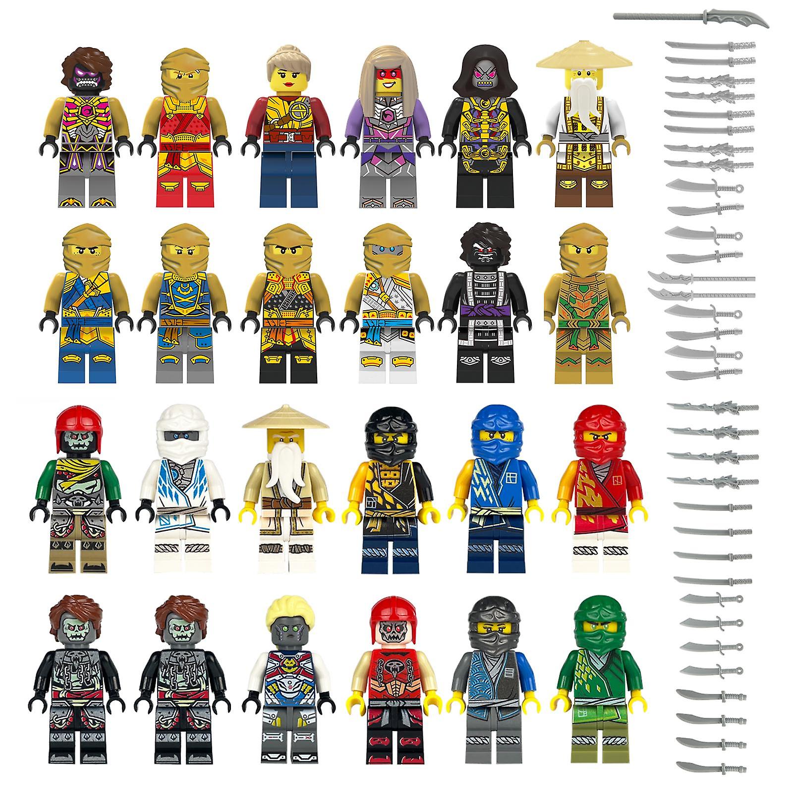 Set Of 24 Pcs Ninjago Mini Figures Kai Jay Sensei Wu Master Building Blocks Toys