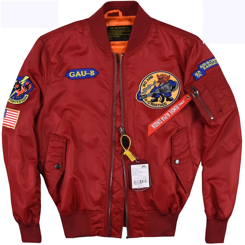 High Quality Lightweight Us Navy Print Military Patch White Green Black Nylon Baseball Bomber Jacket Men Bomber Coats