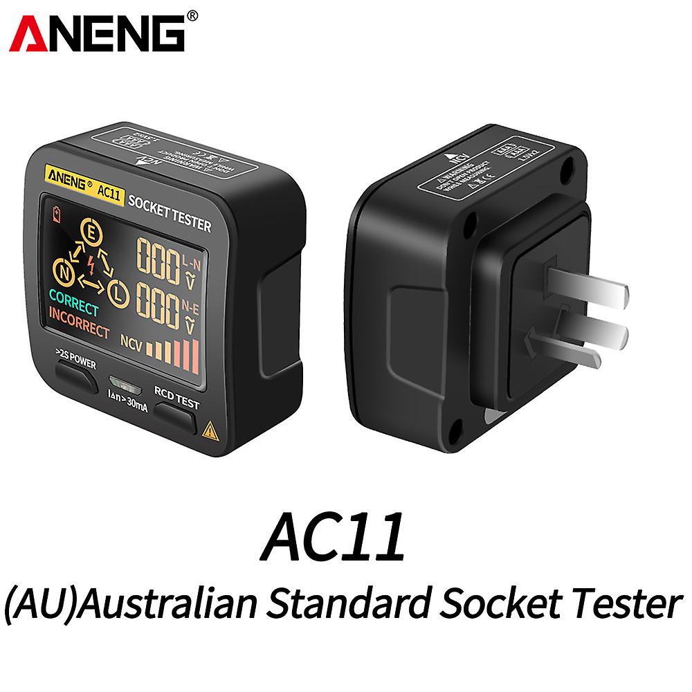 Aneng Ac11 Digital Smart Socket Tester Voltage Test Socket Detector Us/uk/eu/au Plug Ground Zero Line Phase Check Rcd Ncv Test