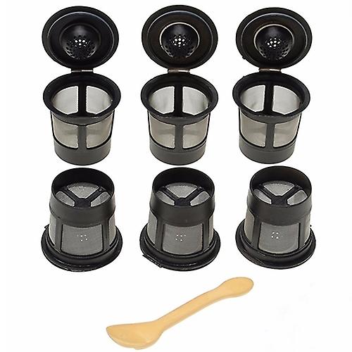 6 Stück wiederverwendbare Kaffeepad-Filter Mesh-Halter-Ersatz für Keurig K-Cup BoSaiD