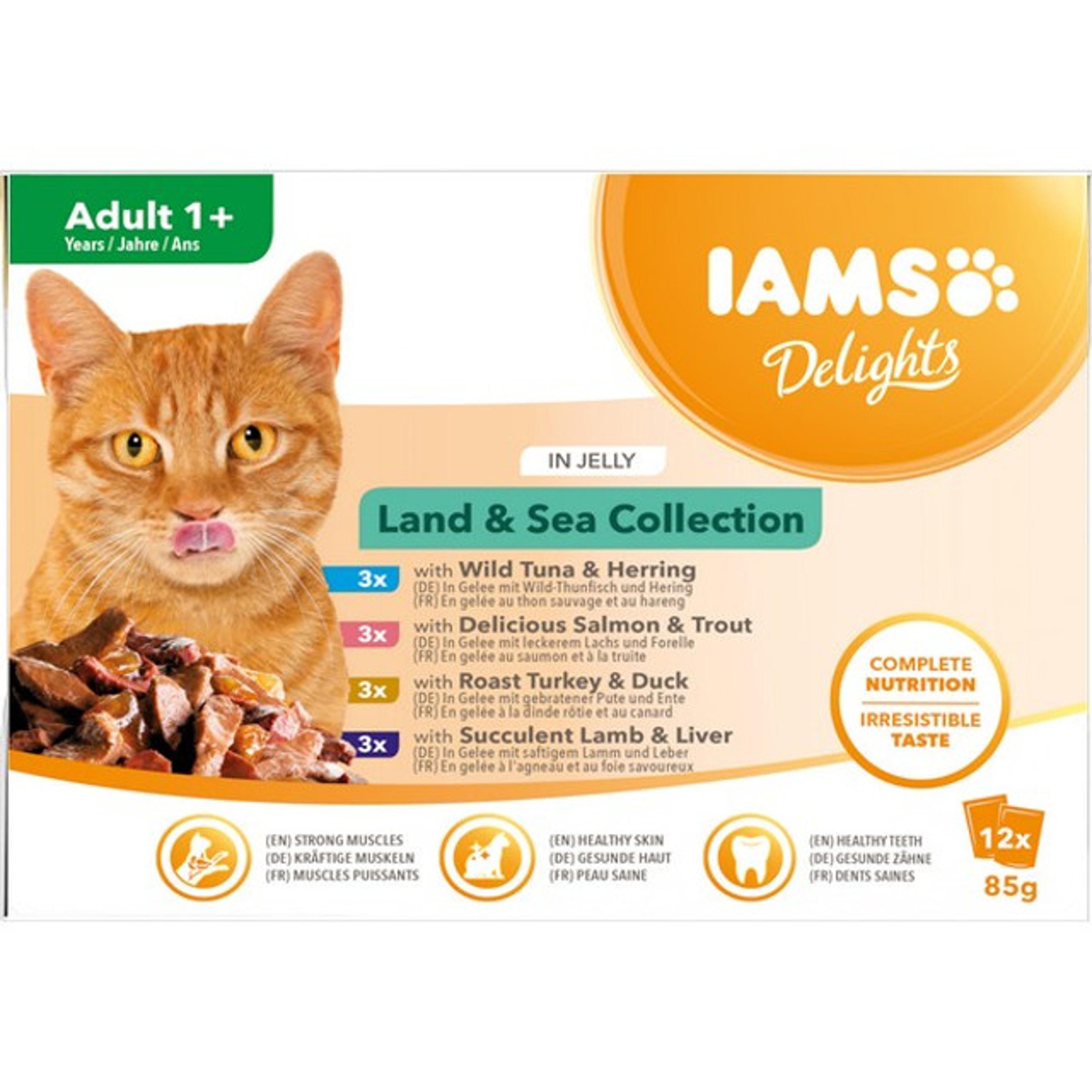 Iams 猫粮 Delights 湿陆海系列果冻 12 x 85g