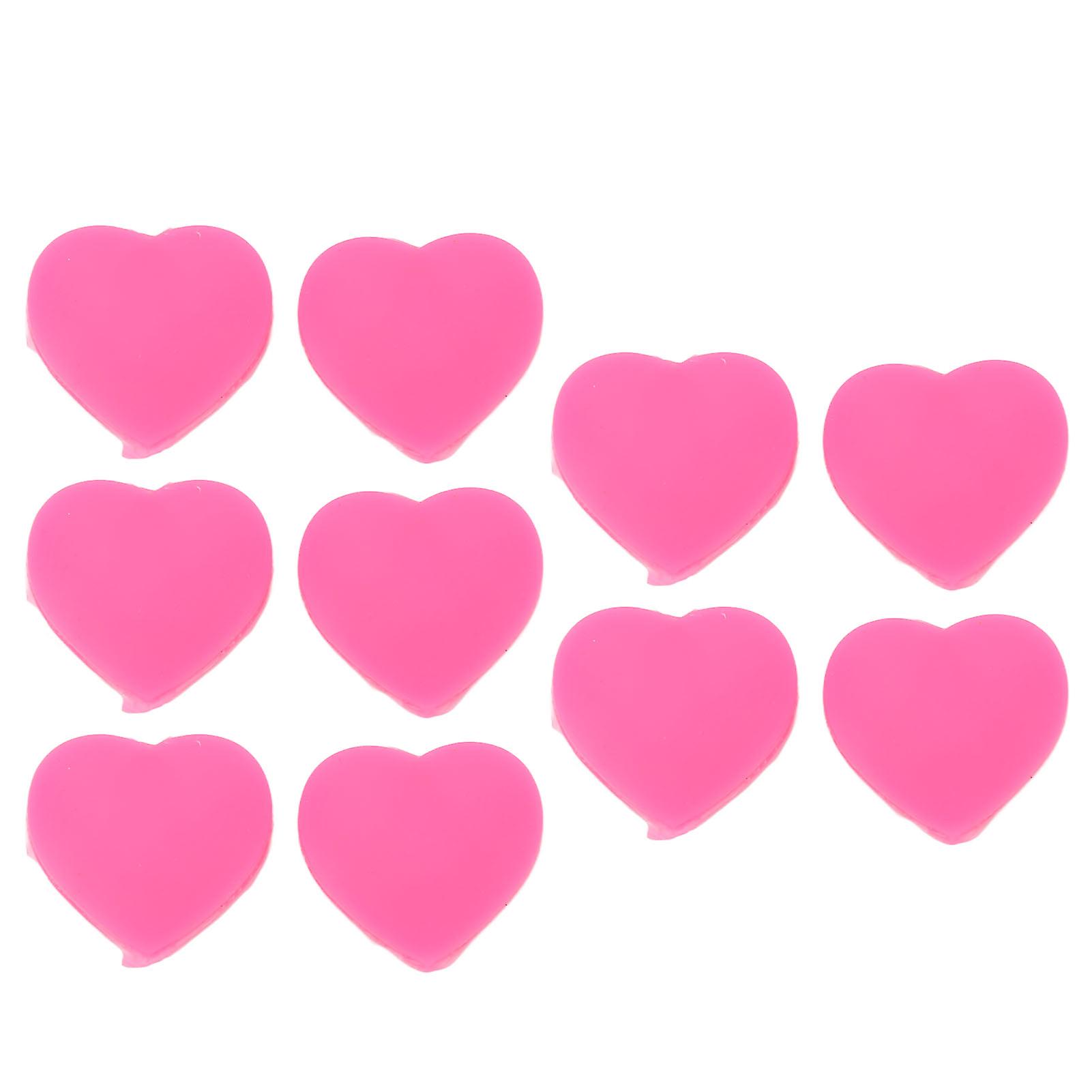 10 PCS Tennis Racket Vibration Dampener Heart Shape Silicone Tennis Shock Absorber Pink