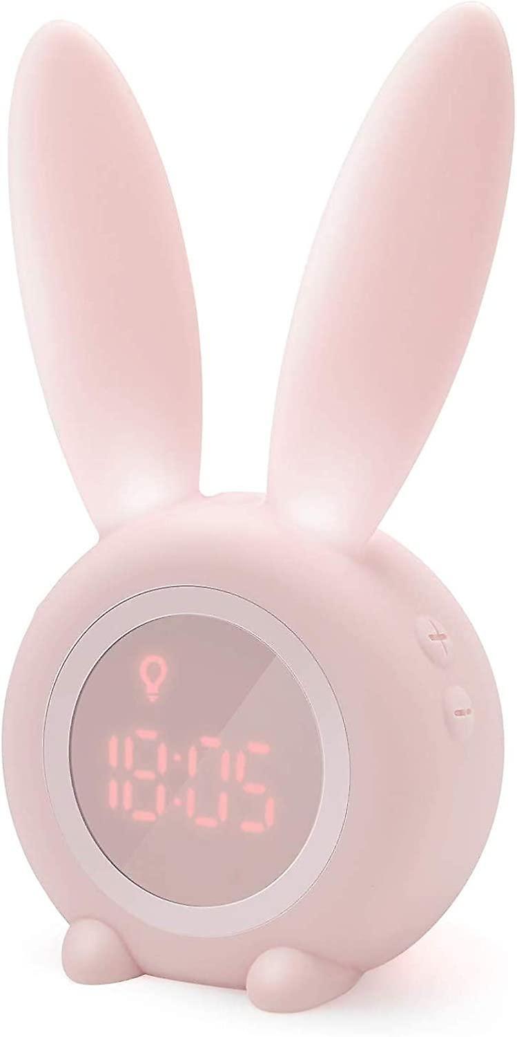 Cute Rabbit Shaped Induction Alarm Clock, Intelligent Automatic Breathing Light Adjustment, Automati