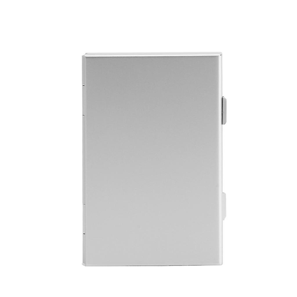 Silver Aluminum Memory Card Storage For Case Box Holder For 24 Tf Micro Sd Cards
