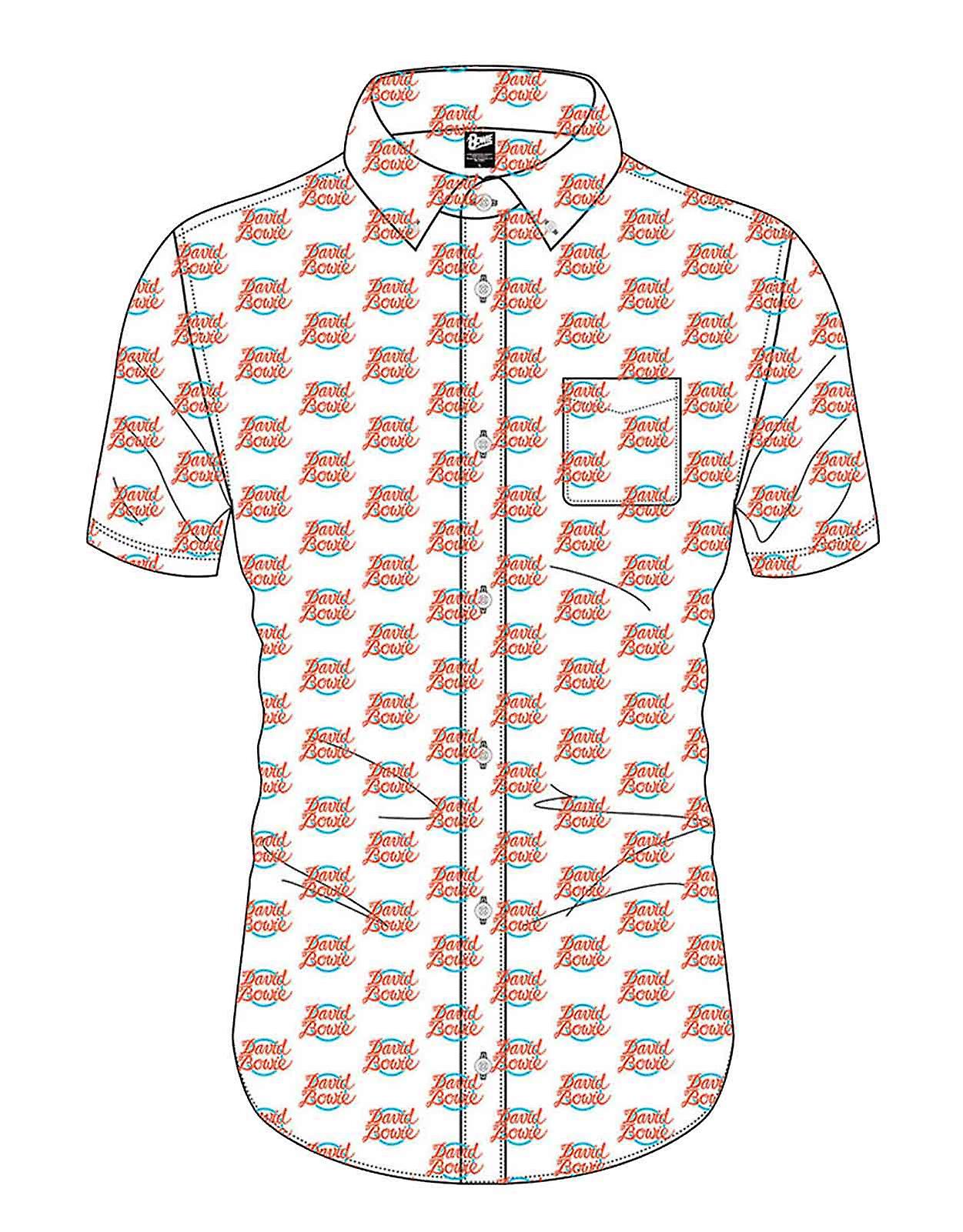 David Bowie Logo Repeat Freizeithemd