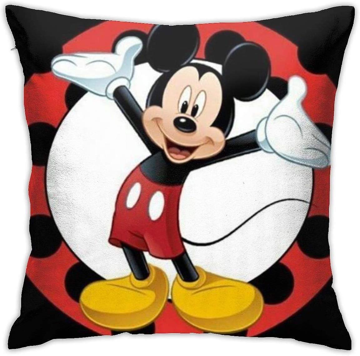 Pillowcase Mickey Mouse Decorative Throw Pillow Covers Cushion Cover for Home Sofa 45x45cm(18"x18") -pl5984