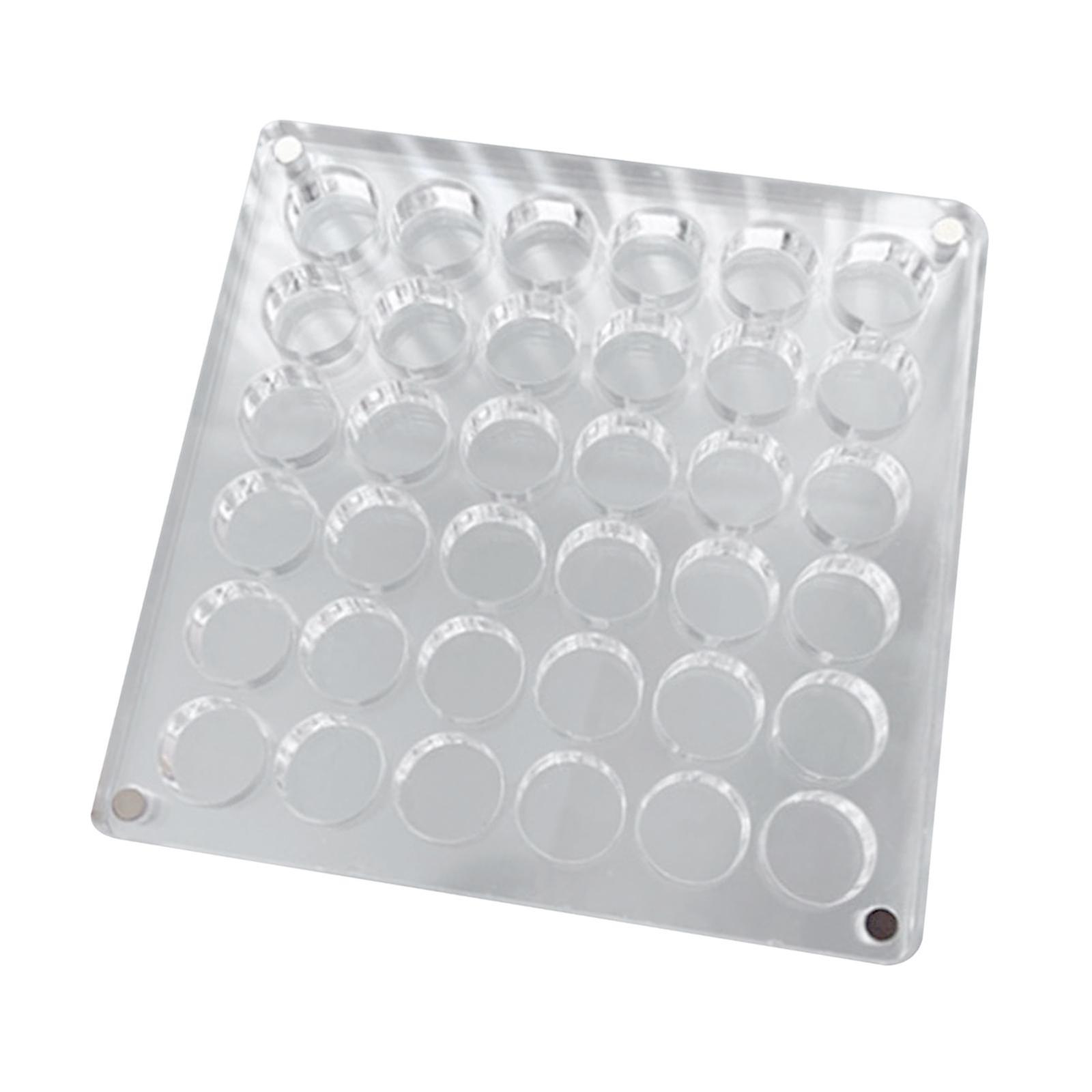 Acrylic Magnetic Seashell Display Box Small Craft Organizers Container,Clear Seashell Storage Box for Collectibles Bead Nail