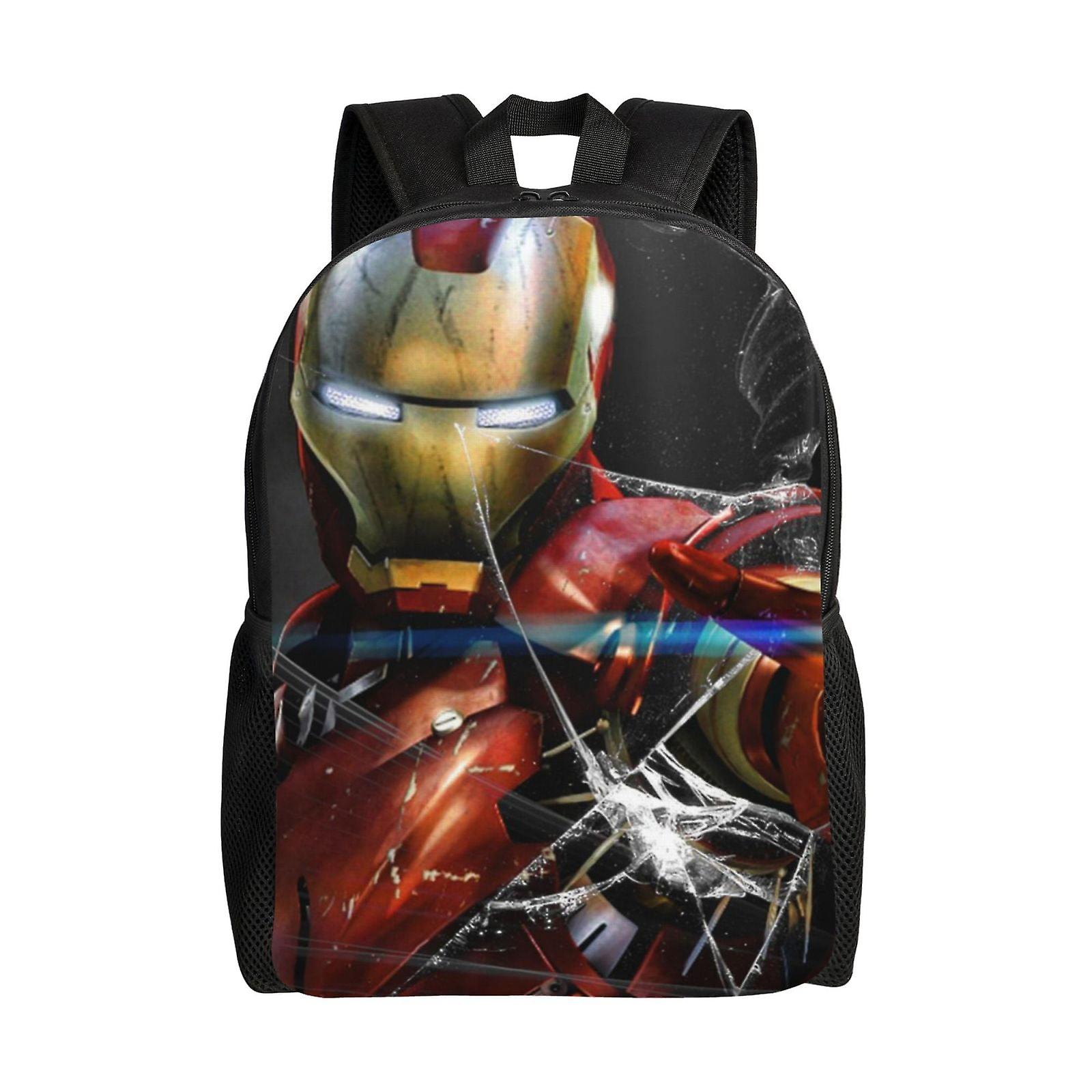 Iron Man Backpack, Travel Laptop Backpack, Water Resistant College School Computer Bag, Durable