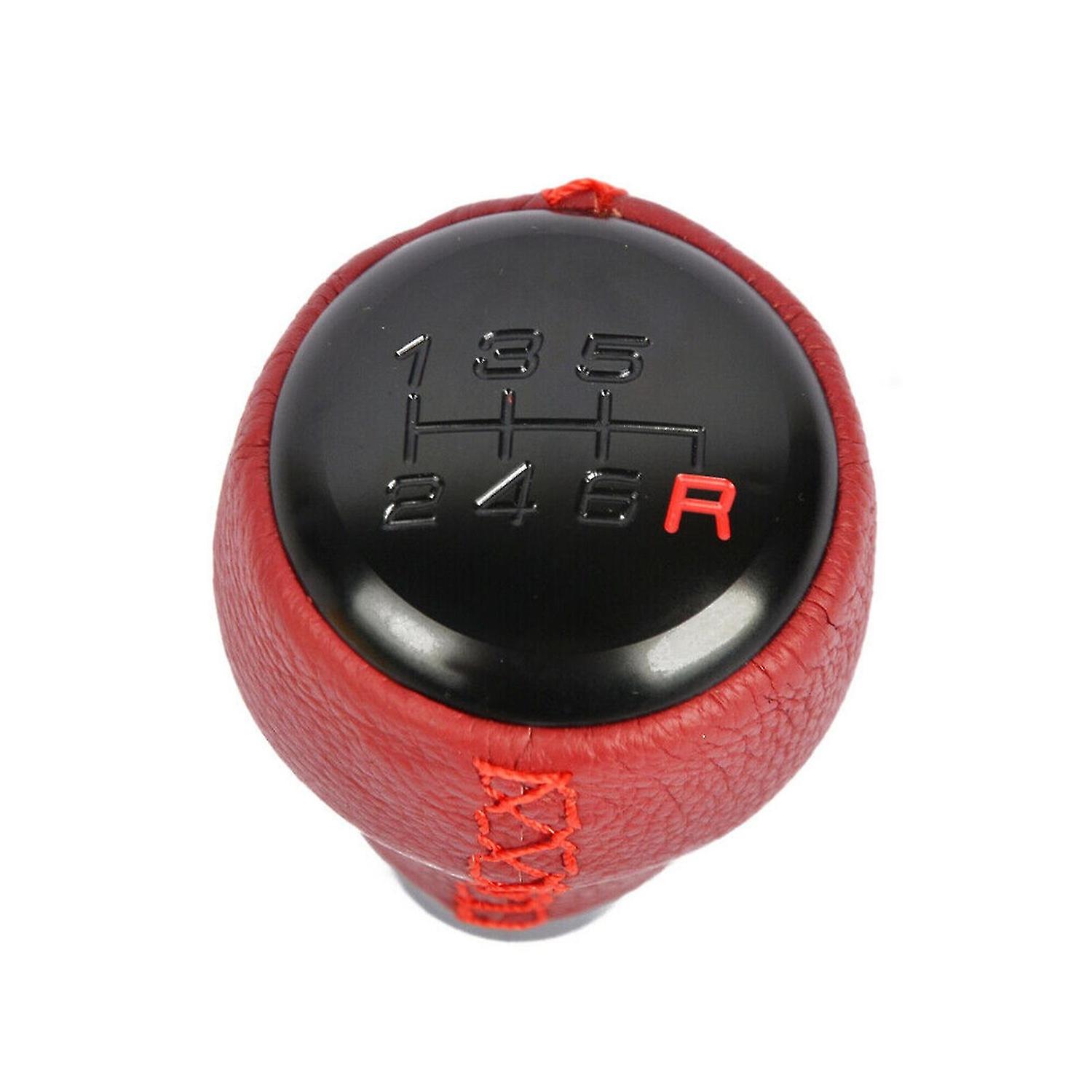 Fit For Honda 2017-2021 Civic Type R 6 Spd Black Anodized Red Leather Shift Kno 08u92tea