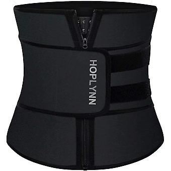HOPLYNN Neoprene Sweat Waist Trainer Corset Trimmer Shaper Belt for Women Black
