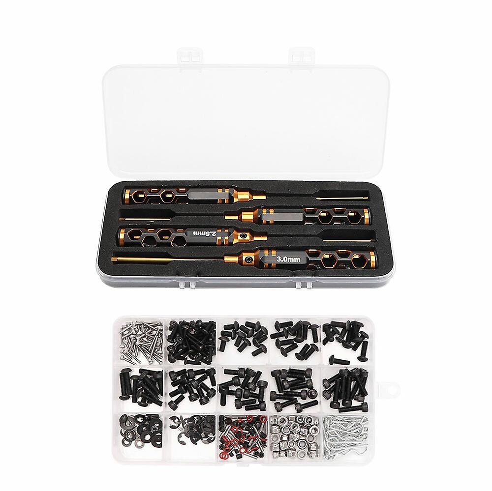 Metal Screws Nuts Screwdriver Repair Tools Kit for RC Car DIY Tool