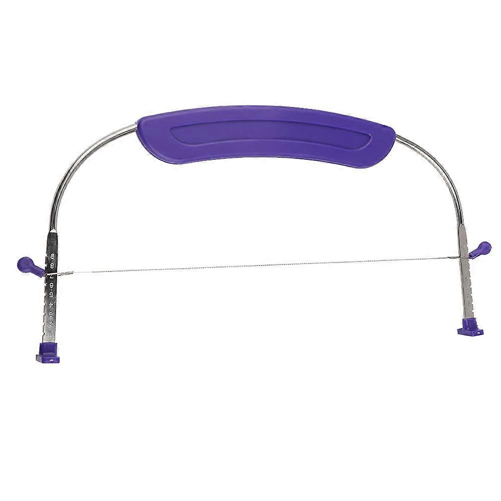 Purple Stainless Steel Cake Cutter Leveler Saw with Scale Baking Tool Accessory