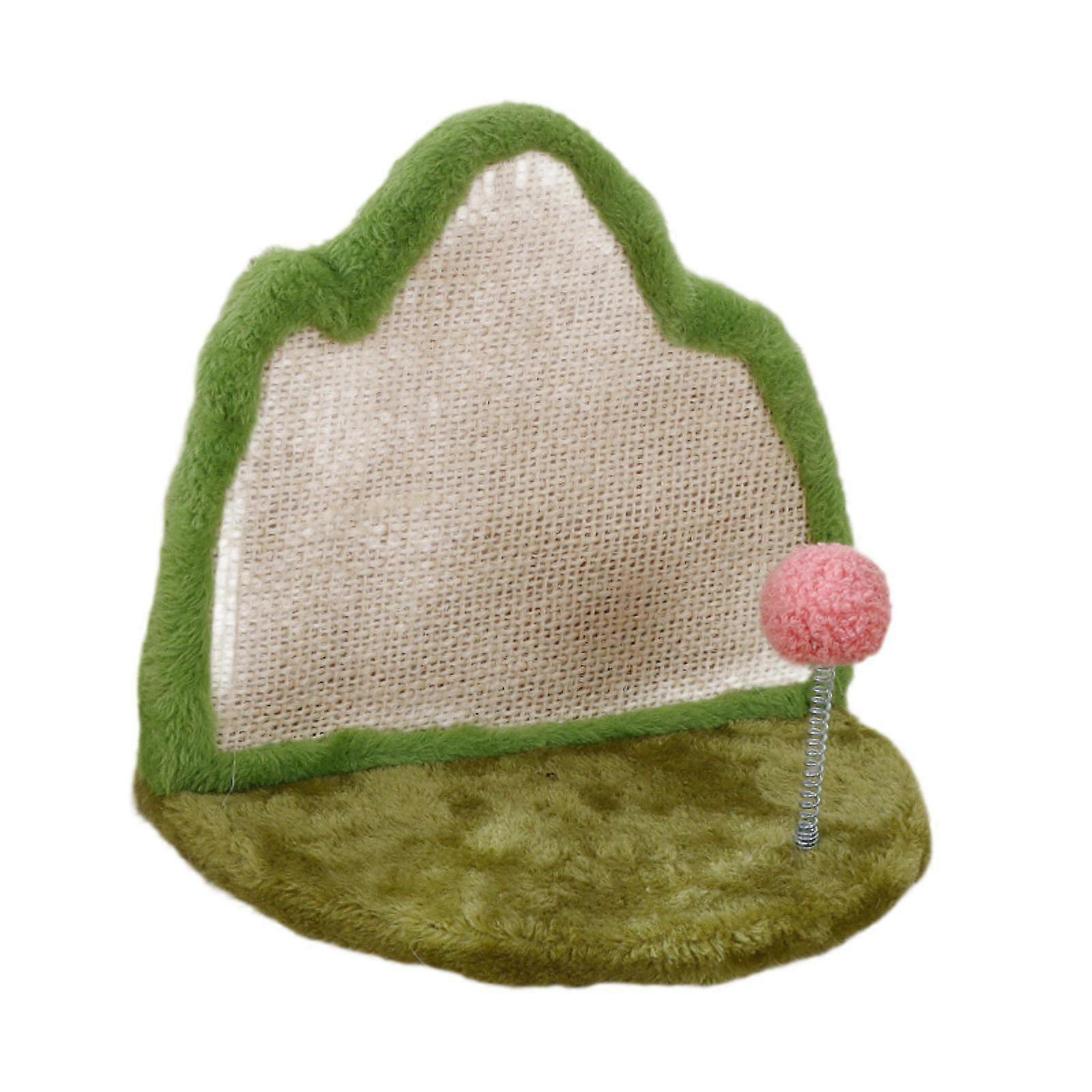 Sisal Cat Scratcher for Indoor Cats Climbing Frame with Ball Cat Scratch Pad Green