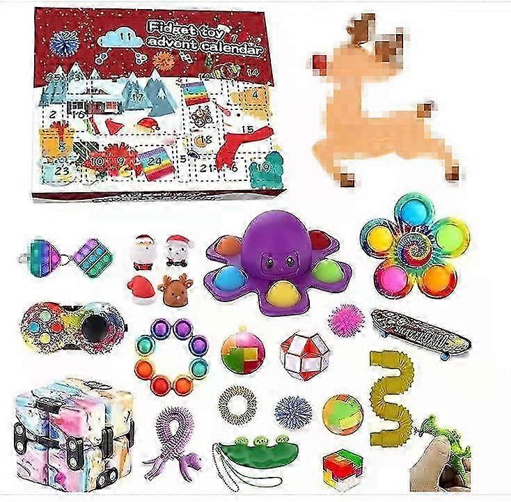 Christmas Advent Calendar - 24 Days Countdown Blind Box Toys Sets for Kids and Adults