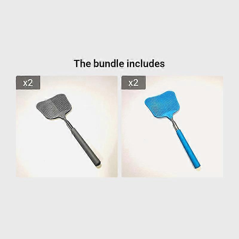 Retractable Basho Shaped Stainless Steel Fly Swatter - Effective Mosquito Repellent, Fly Killer, and Cockroach Swatter with Soft TPR Handle - Durable,